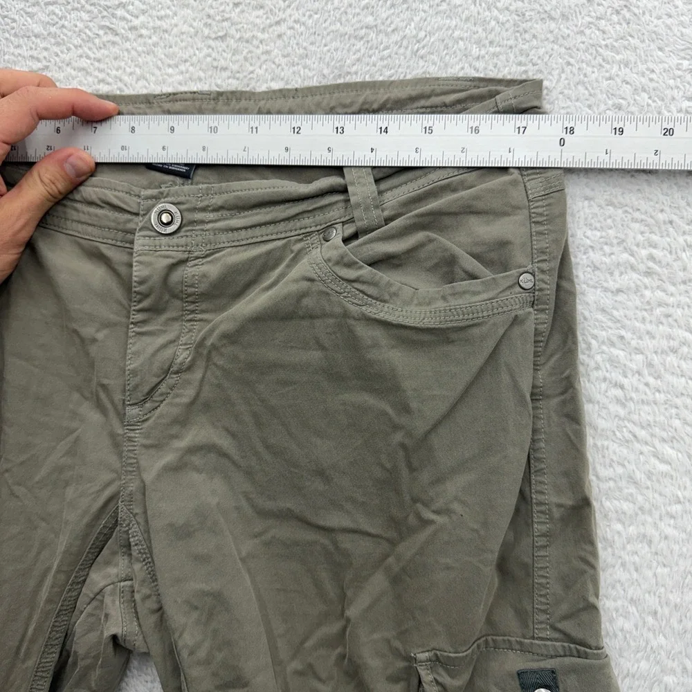 Kuhl Splash Straight Leg Cargo Pants Sage Green Womens 12 Short Hiking 6065
